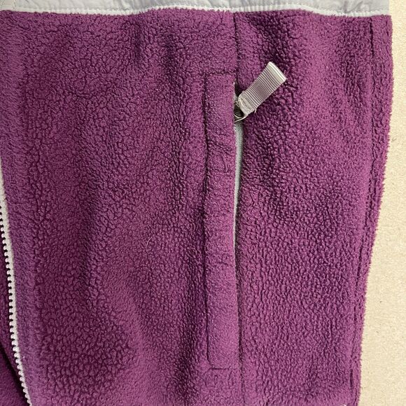 The North Face Denali Fleece Jacket Girls Medium Purple Gray Polartec Full Zip - Picture 14 of 16